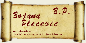 Bojana Plećević vizit kartica